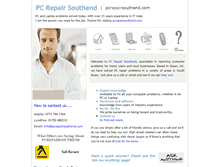 Tablet Screenshot of pcrepairsouthend.com